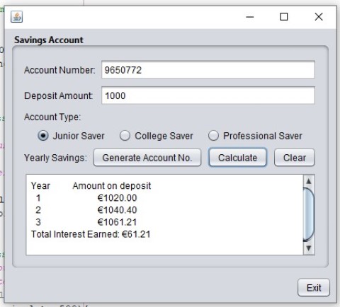 Interest Calculator GUI